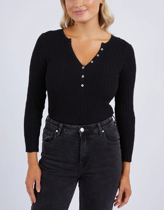 Hannah Rib Knit - Black