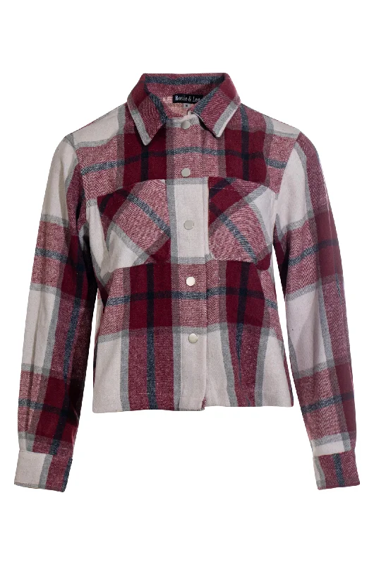 Brushed Checks Jacket | Red Berry Check | 6031ZZ