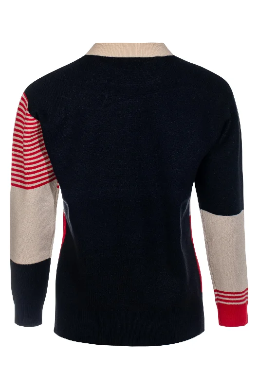 Specialty Knit Jumper | Red Black Parchment | 6972ZZ