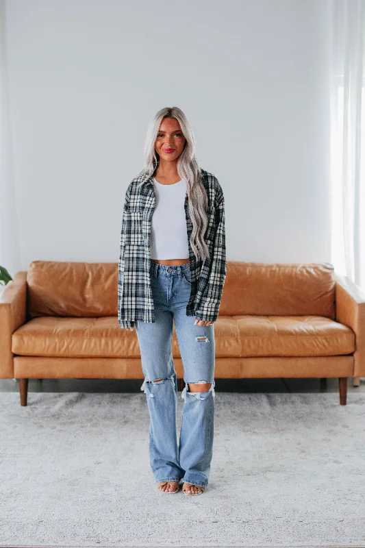 Kerry Flannel Top - Ivory Mix