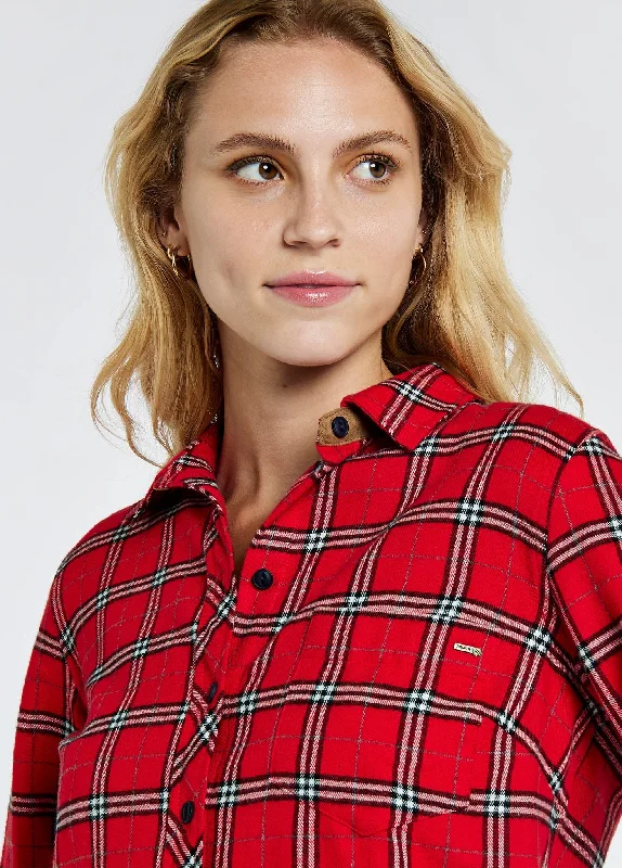 Japonica Check Shirt - Cardinal