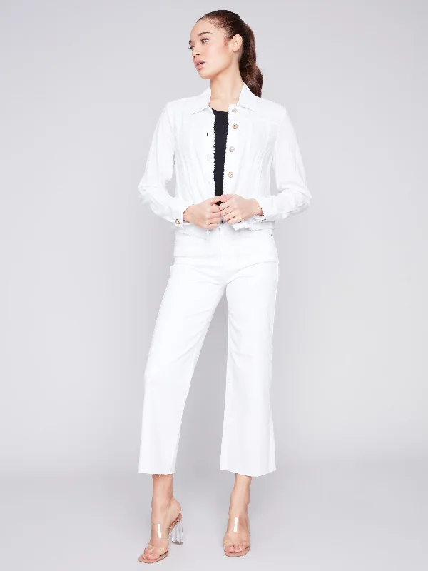 Linen Blend Jacket - White