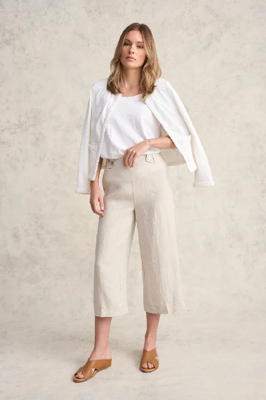 Linen Culotte - Natural Cross Dye