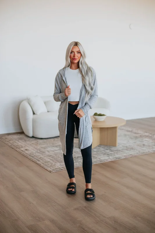 Lynlee Cardigan - Heather Grey