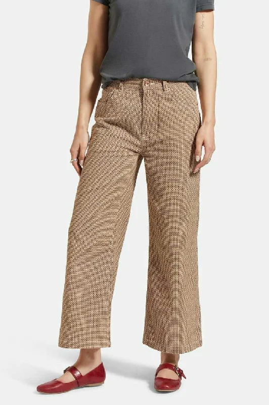 Margo Cropped 5-Pocket Pant - Whitecap/Pine Houndstooth