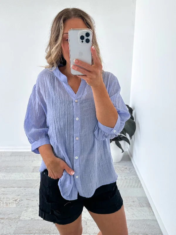 Mimi Blouse - Indigo