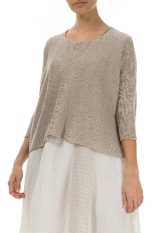 Minimalist Natural Linen Jumper