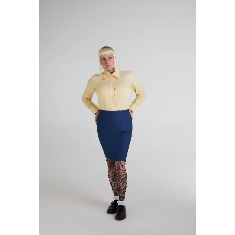 Mr Bridger - Women's Beagle Collar 'Mellow Yellow' - Shirt