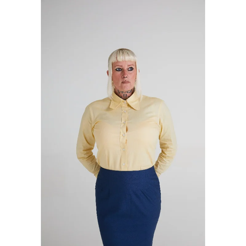 Mr Bridger - Women's Beagle Collar 'Mellow Yellow' - Shirt