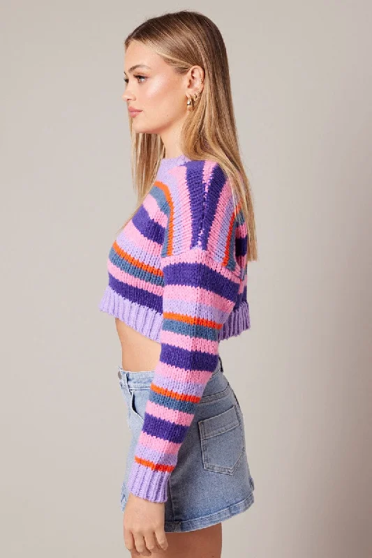 Multi Stripe Knit Jumper