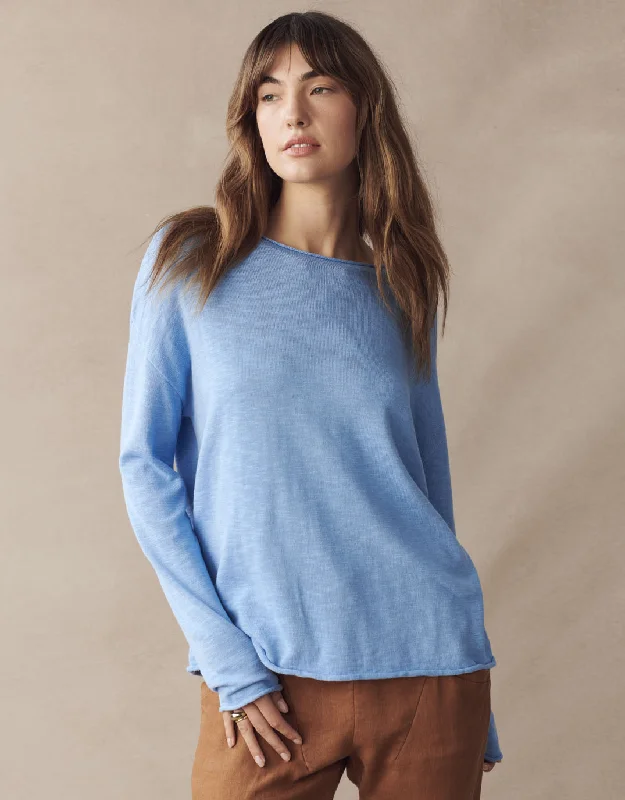 Nellie Knit Top - Azure Blue