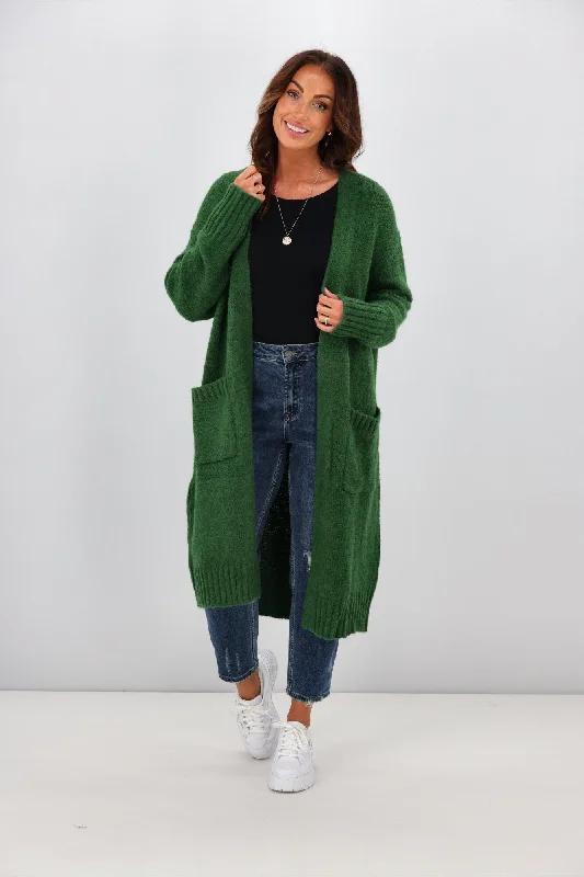 New U Collection Ava Cardigan Green