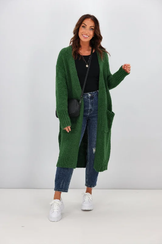 New U Collection Ava Cardigan Green