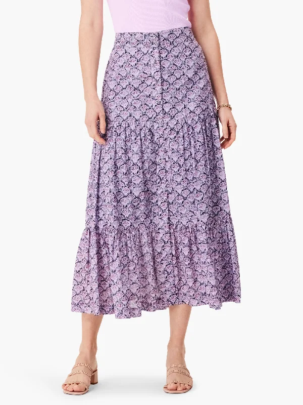 NIC+ZOE Falling Fans Tiered Skirt