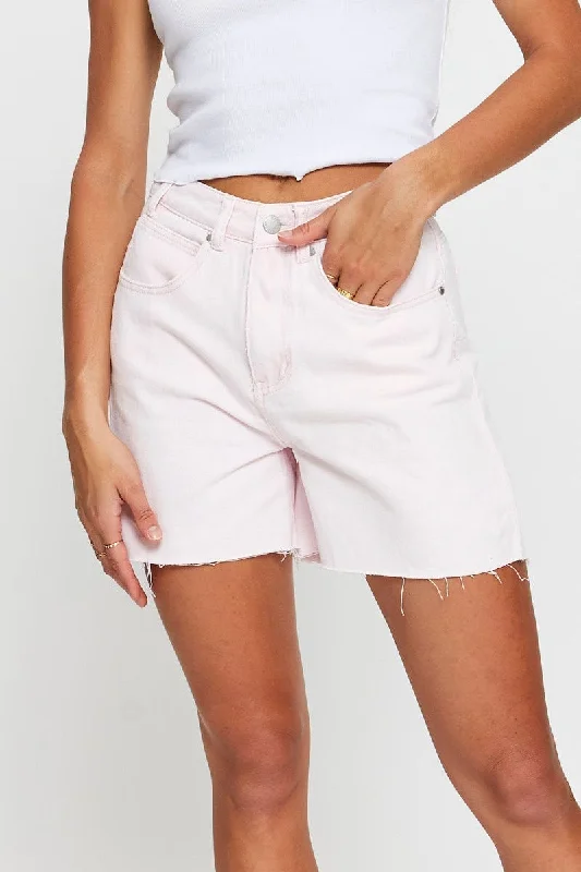 Pink Longline Shorts