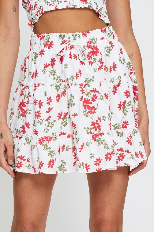 Print Skater Skirt