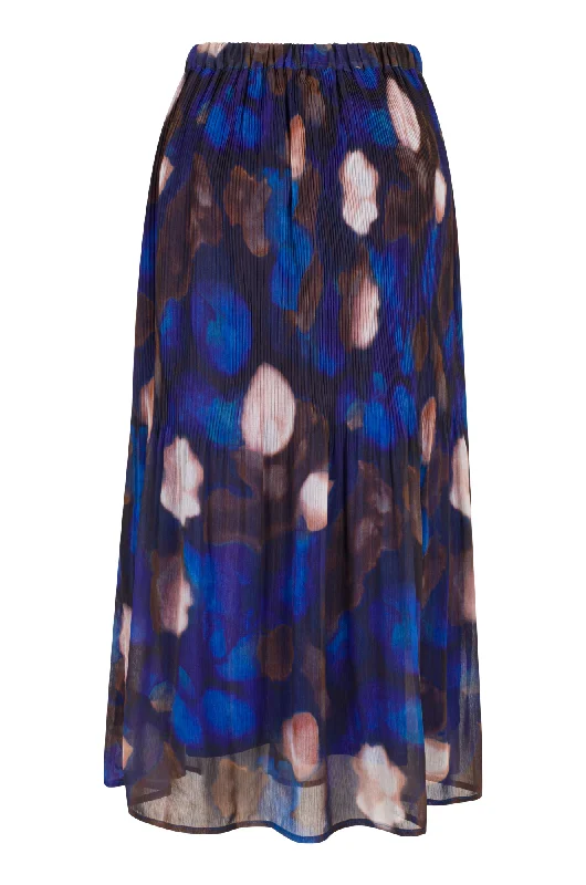 Printed Chiffon Maxi Skirt | ROYAL CHOC ABSTRCT | 8574ZR