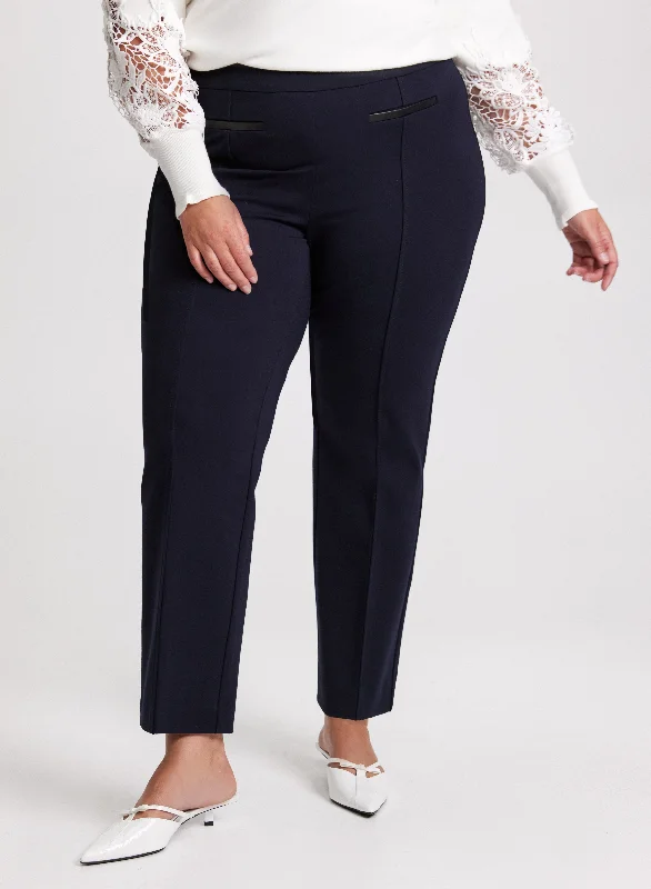 Pull-On Straight Leg Pants