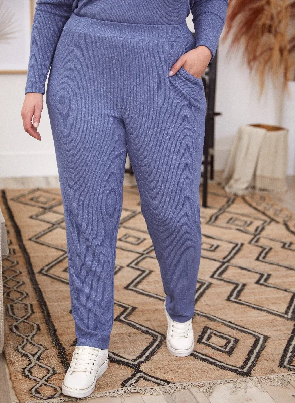 Rib Knit Jogger Pants