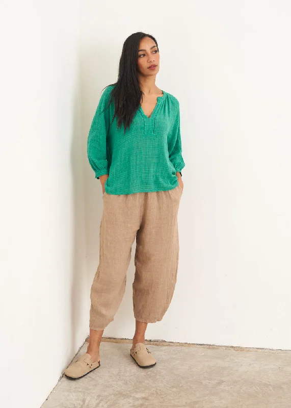 SAFIA COTTON TOP - GREEN