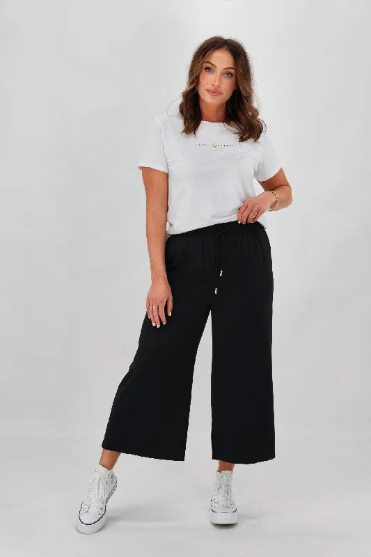 Shine On Label Cropped Rowen Wide leg Pants