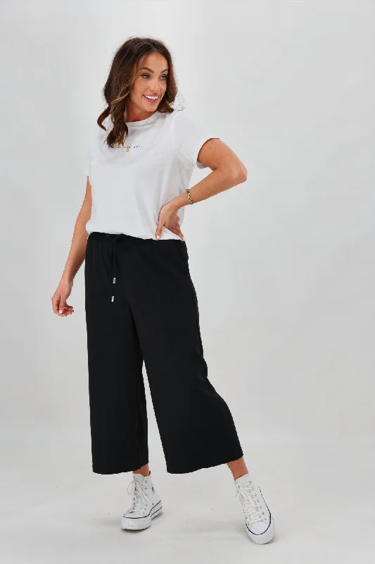 Shine On Label Cropped Rowen Wide leg Pants