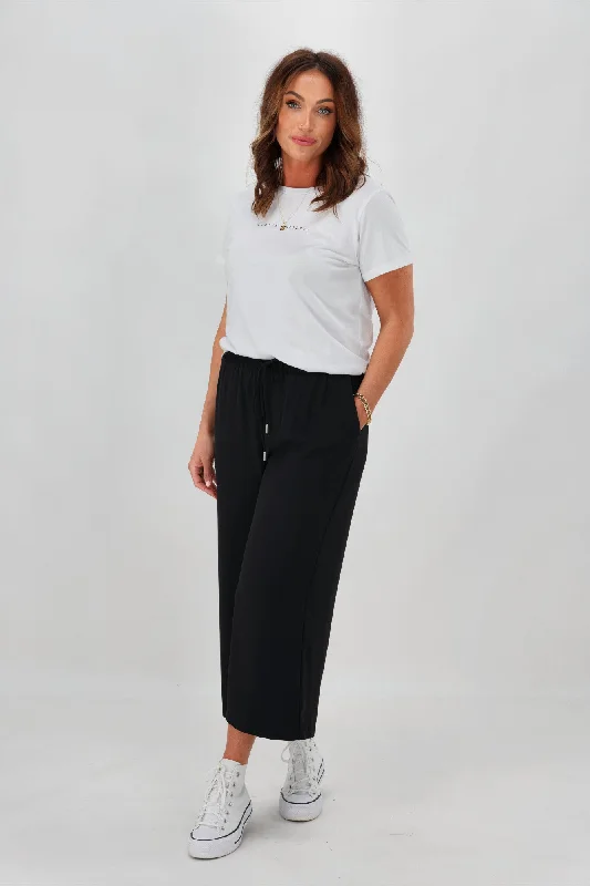 Shine On Label Cropped Rowen Wide leg Pants