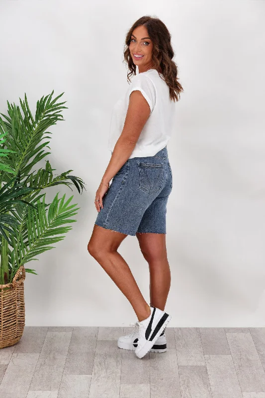 Shine On Label Felix Bermuda Denim Shorts Indigo