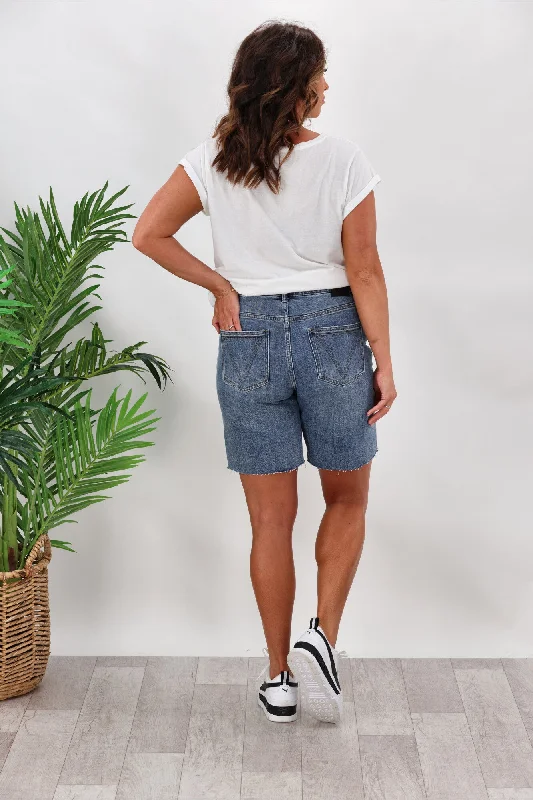 Shine On Label Felix Bermuda Denim Shorts Indigo