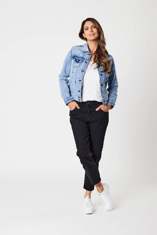 Shine On Label Quinn Stretch Denim Jacket Blue