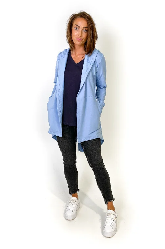 Silent Theory Ashleigh Hooded Cardigan Blue