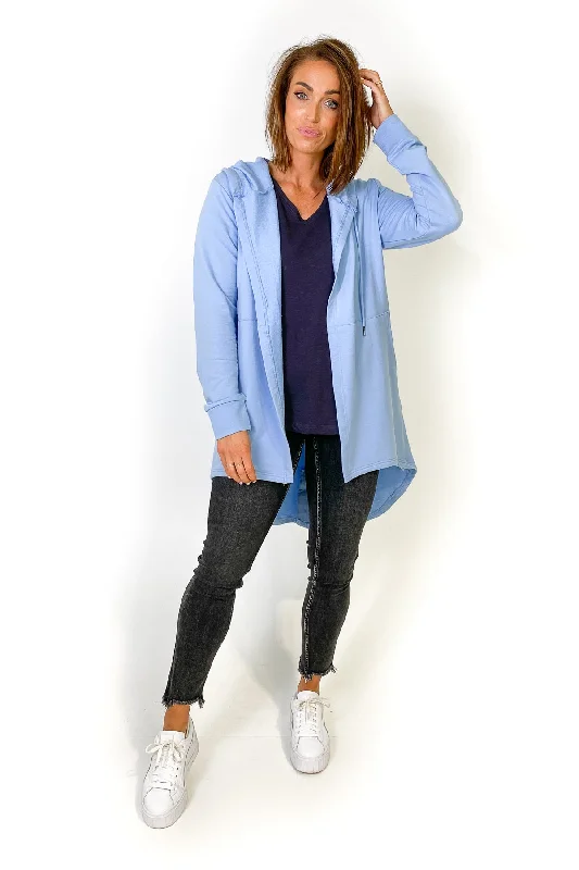 Silent Theory Ashleigh Hooded Cardigan Blue