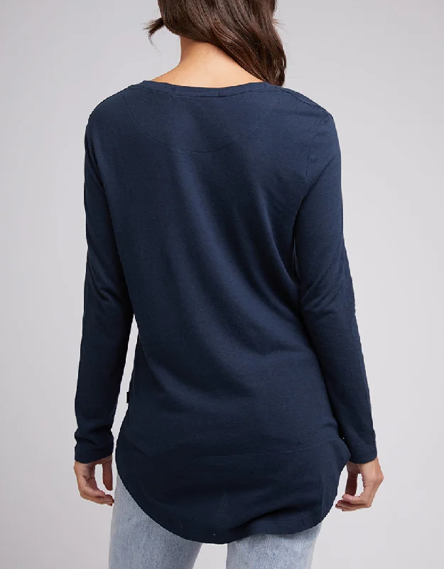 Silent Theory Aspen L/S Tee Navy