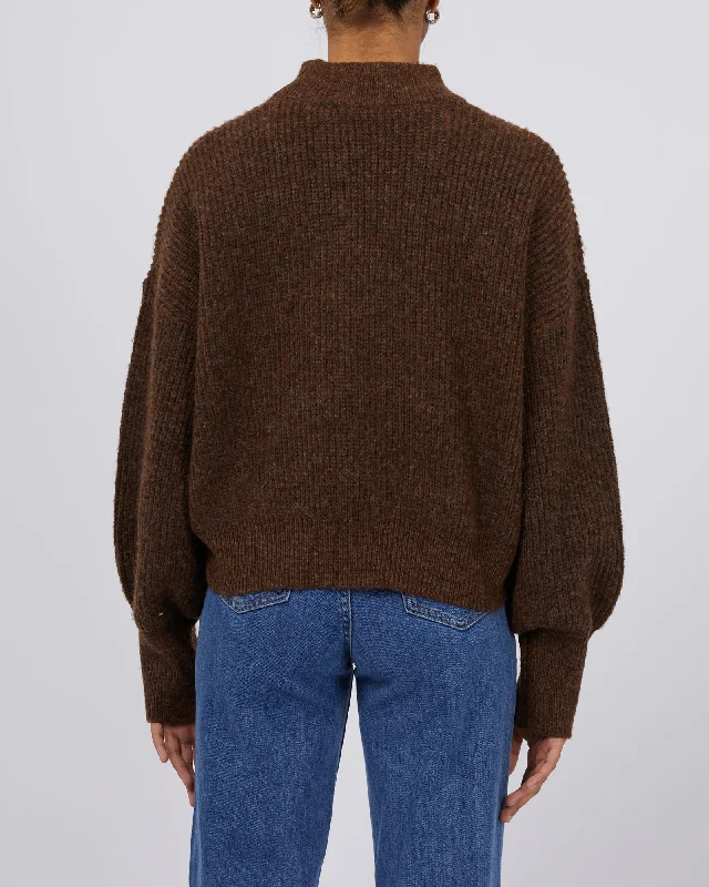 Silent Theory Eden Knit Jumper Brown