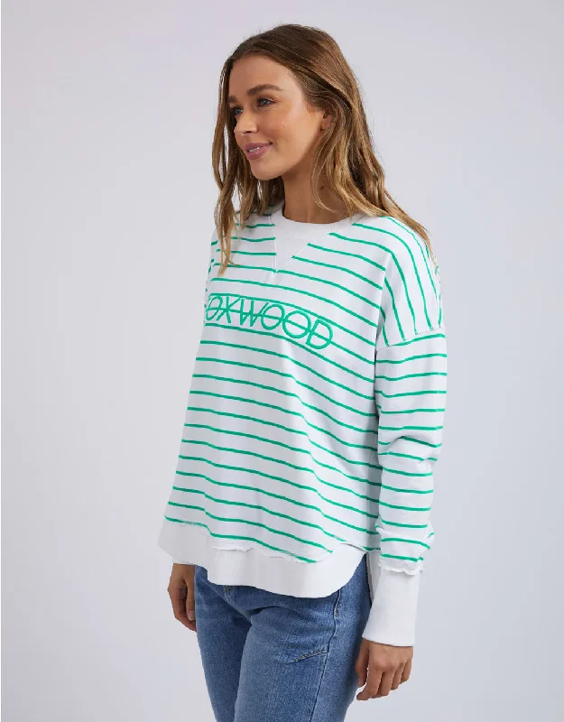 Simplified Stripe Crew - Green