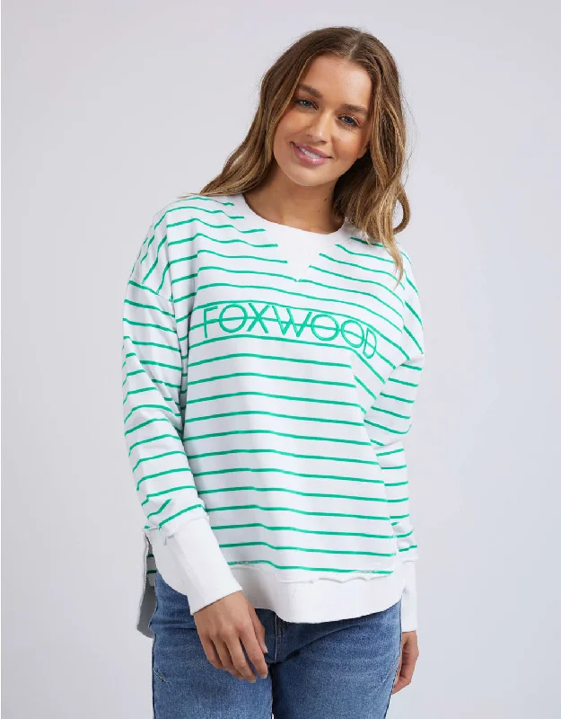 Simplified Stripe Crew - Green