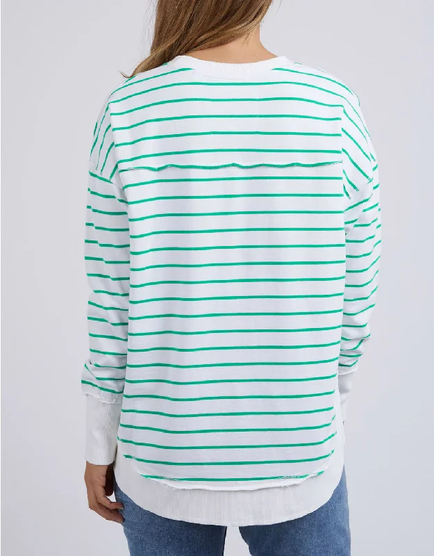 Simplified Stripe Crew - Green