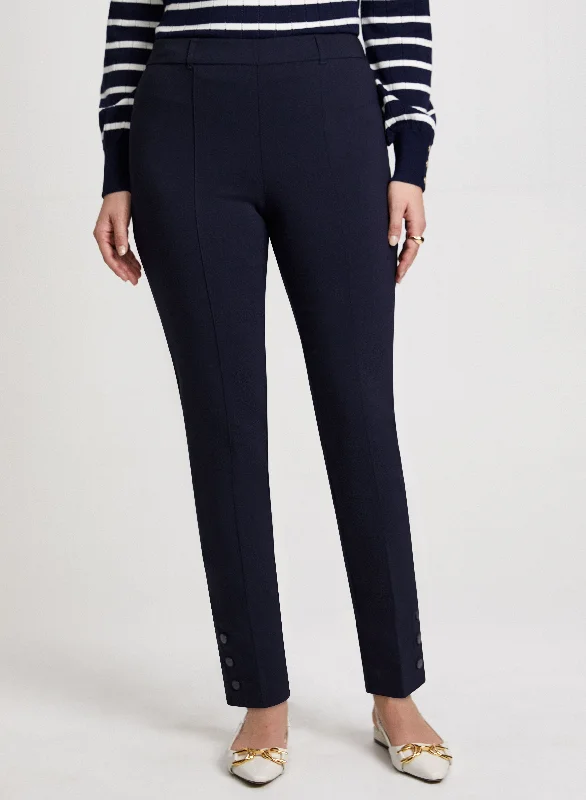 Slim Pull-On Ankle Pants