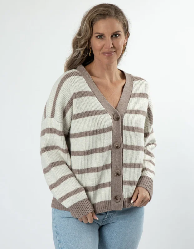 Stella + Gemma Greyson Cardigan Oat Stripe