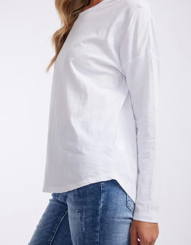 Stella Relaxed Long Sleeve Tee - White