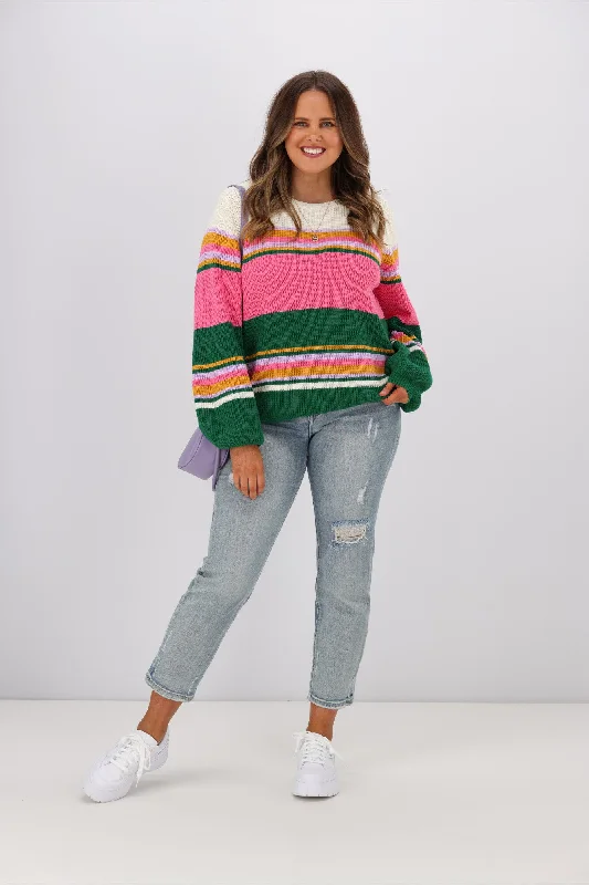 Sugarhill Brighton Marina Jumper Irregular Stripes Multi