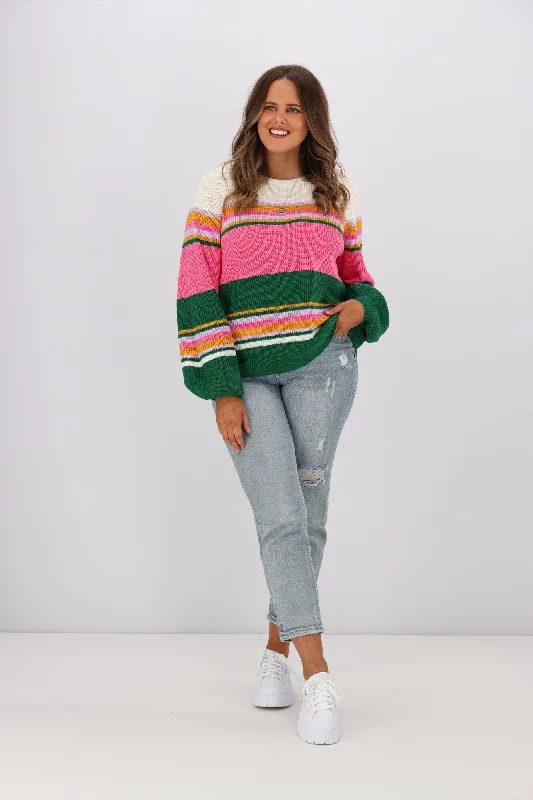 Sugarhill Brighton Marina Jumper Irregular Stripes Multi