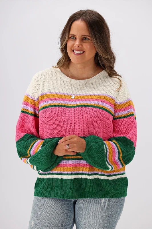 Sugarhill Brighton Marina Jumper Irregular Stripes Multi