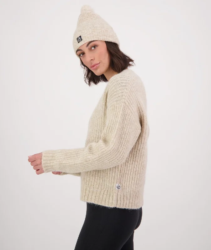 Swanndri Dawson Mohair Crop Cardigan Sandshell