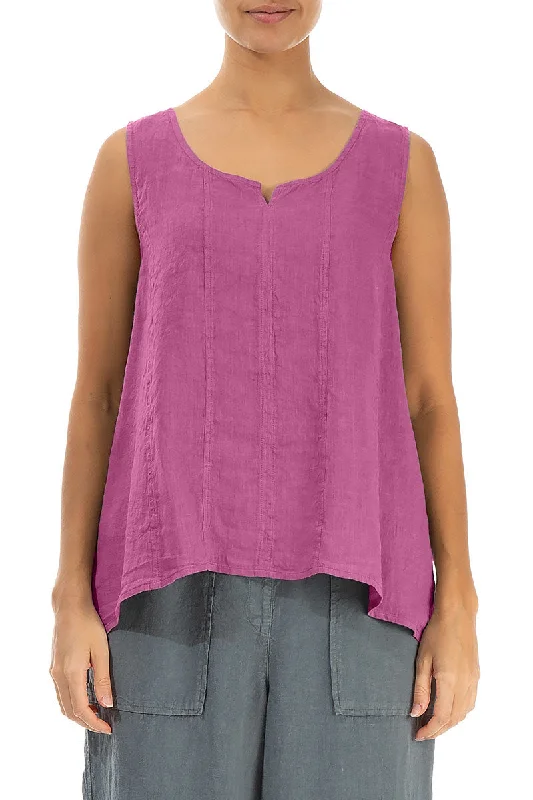 Sweetheart Neck Wild Berry Linen Top