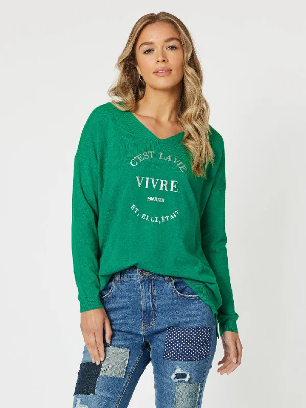 Threadz Ciest La Vie Sweat Ivy