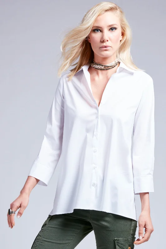 Trapeze Top 3/4 sleeve White