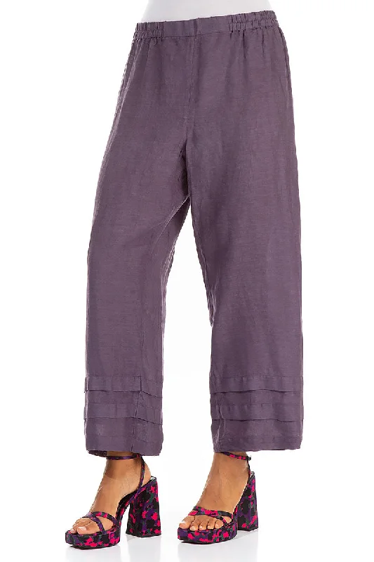 Tuck Ends Amethyst Linen Trousers