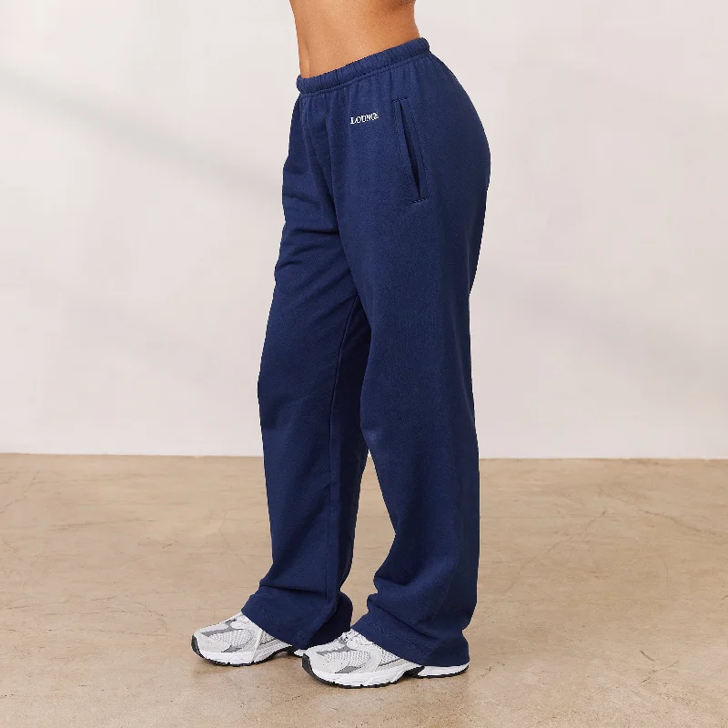 Varsity Straight Leg Joggers - Navy