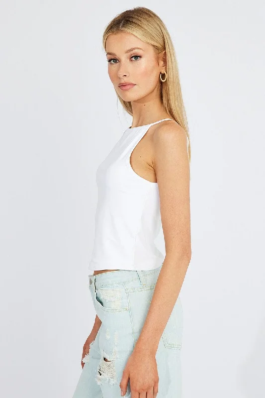 White Supersoft Tank Sleeveless